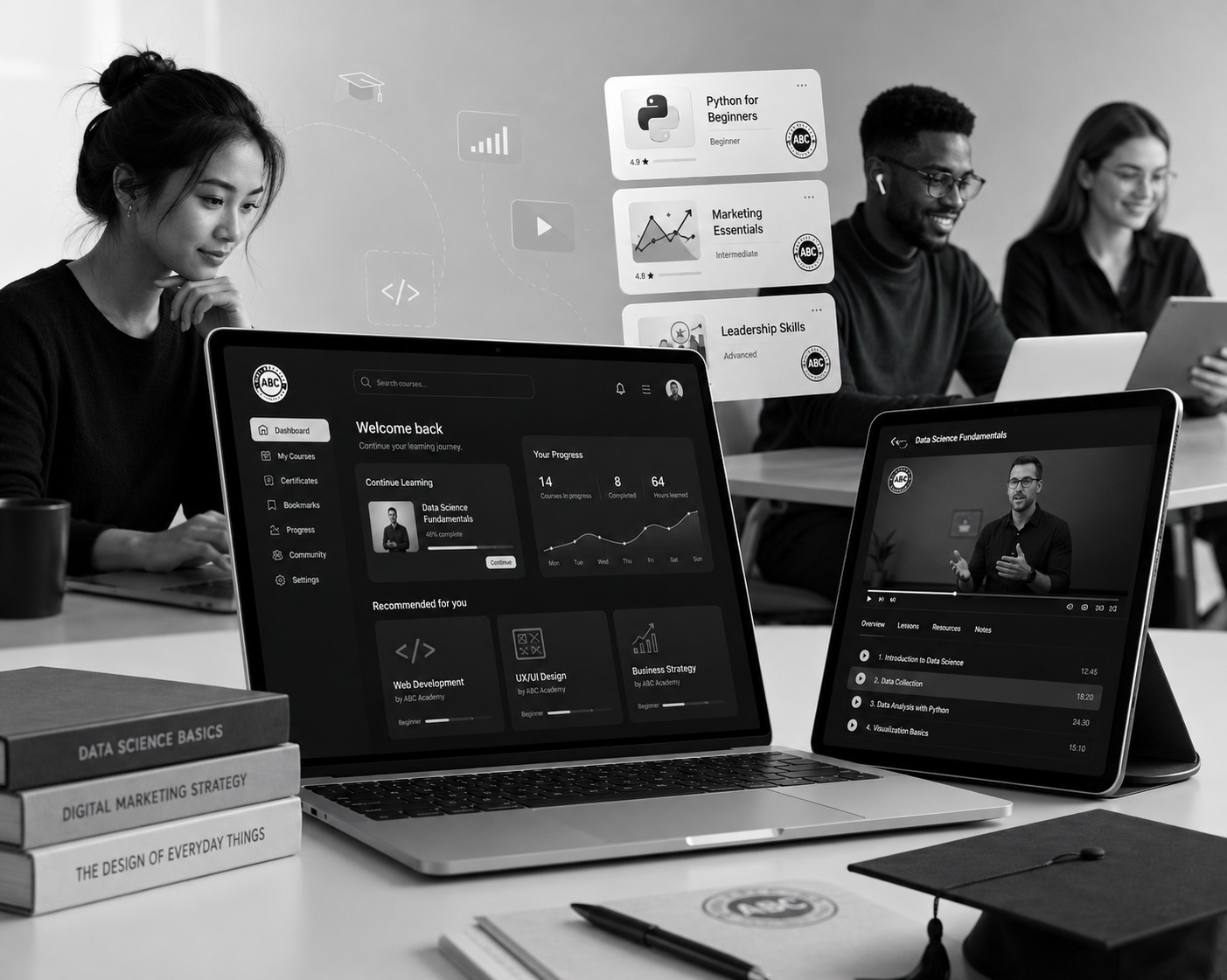 People working together at a table